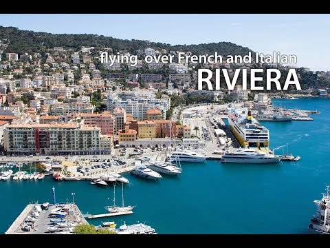 Flying over French and Italian Riviera (4K)