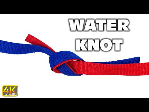 Tie Straps and Webbing Together - How to Tie The Water Knot (4k UHD) #knottying