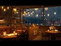 4K Cozy Coffee Shop with Smooth Piano Jazz Music - Background Instrumental to Relax, Study, Work