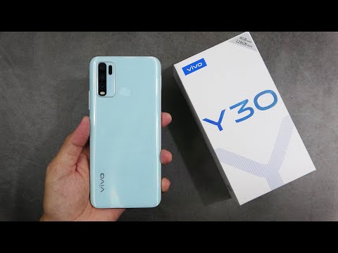 Vivo Y30 Moonstone White unboxing