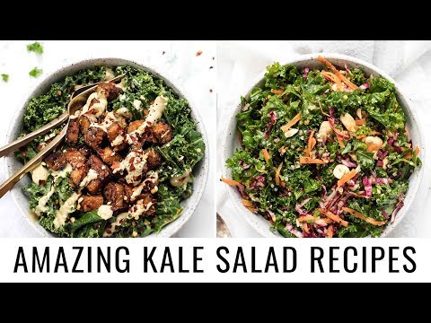 THE MOST DELICIOUS KALE SALAD RECIPES | 2 different ways