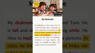 English Listening Practice – My Deskmate | Short English Story with Subtitles
