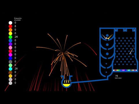 Firework Potion - Firework Marble Race in Algodoo | 100,000 Views Special