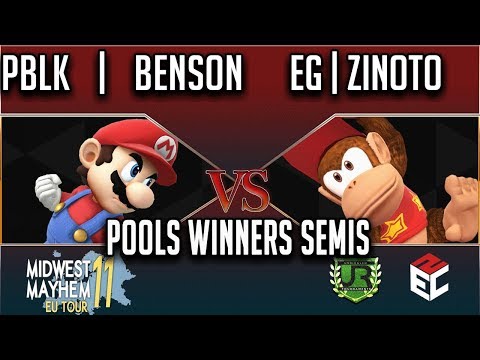 Midwest Mayhem 11 POOLS WINNERS SEMIS - PBLK | Benson Obama (Mario) vs Zinoto (Diddy Kong)