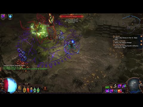 Path of Exile 3.17 -  The Infinite Hunger Boss Fight - Starter build Occultist Bane CI