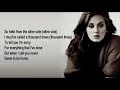 Adele Hello Lyrics