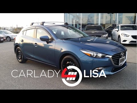 2017 MAZDA3SPORT | GS in Eternal Blue with Winter Tires, Roof Rack & Door Visors