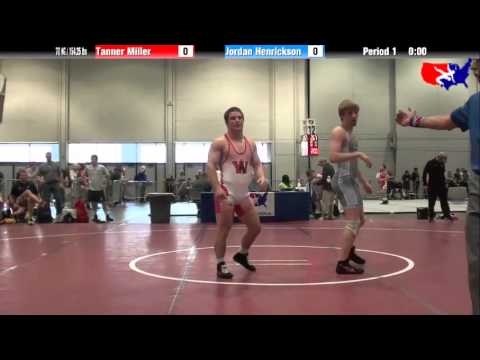 Tanner Miller vs. Jordan Henrickson at 2013 Junior Nationals - FILA - FS