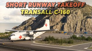 Short Runway Takeoff Challenge - SABA Airport Transall C-160 Takeoff | FS2020 4K