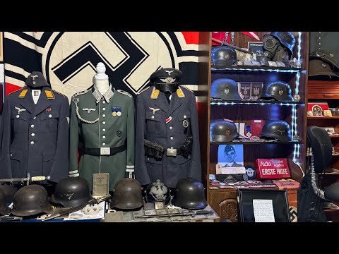 Updated ww2 German collection tour! Helmets, uniforms, guns!