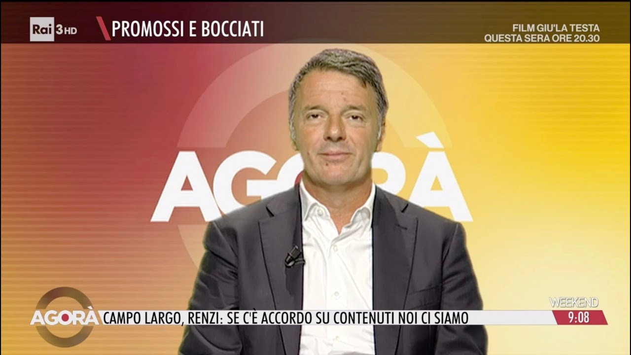 Matteo Renzi ospite ad Agorà Weekend | 7/09/2024
