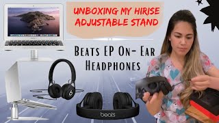 Unboxing Twelve HiRise Adjustable Stand for MacBook Pro and MacBook Air/ Beats EP On-Ear Headphones