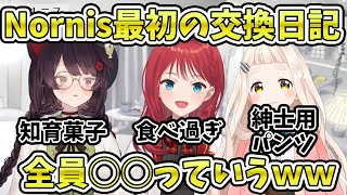 最初の交換日記の内容を話すNornis【朝日南アカネ/戌亥とこ/町田ちま/にじさんじ/切り抜き】
