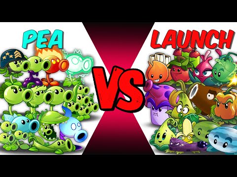 PvZ 2 Team PEA vs LAUNCH - Which Team Plant Will Win? - Plant vs Plant