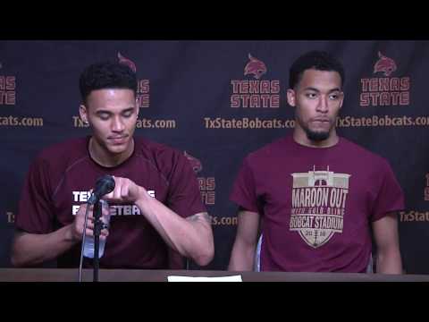 Texas State MBB Postgame vs Little Rock - Players