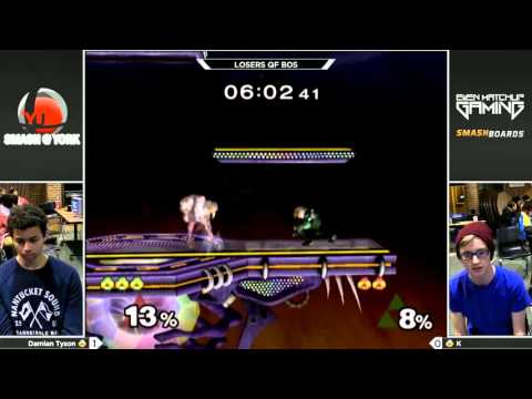 Arcadian FEB 2016 - Damian Tyson (Sheik) vs K (Sheik) - SSBM Losers Quarter Finals