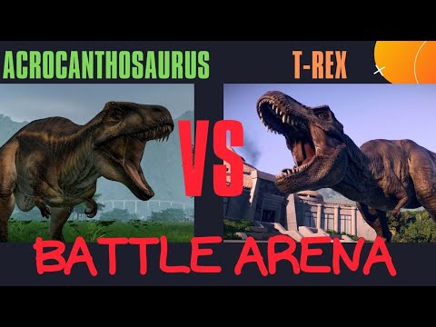 T-Rex VS Acrocanthosaurus, Who Won?- Dino Battle Arena (Match 1)