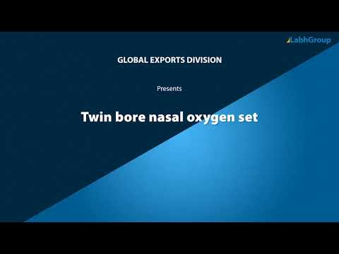 Twin bore nasal oxygen set