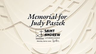 Memorial for Judy Paszek
