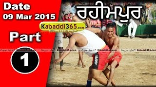 Rahimpur (Nakodar) Kabaddi Tournament 9 Mar 2015 Part 1 by Kabaddi365.com