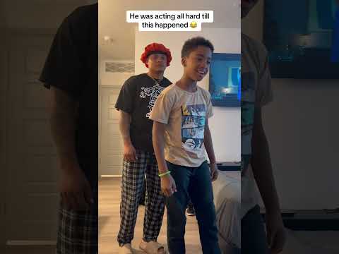 HE WAS ACTING HARD TILL THIS HAPPENED! 😂