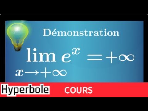 Exponential function • limit of e^x at +∞ Explanation + demonstration course • Terminale S • ROC