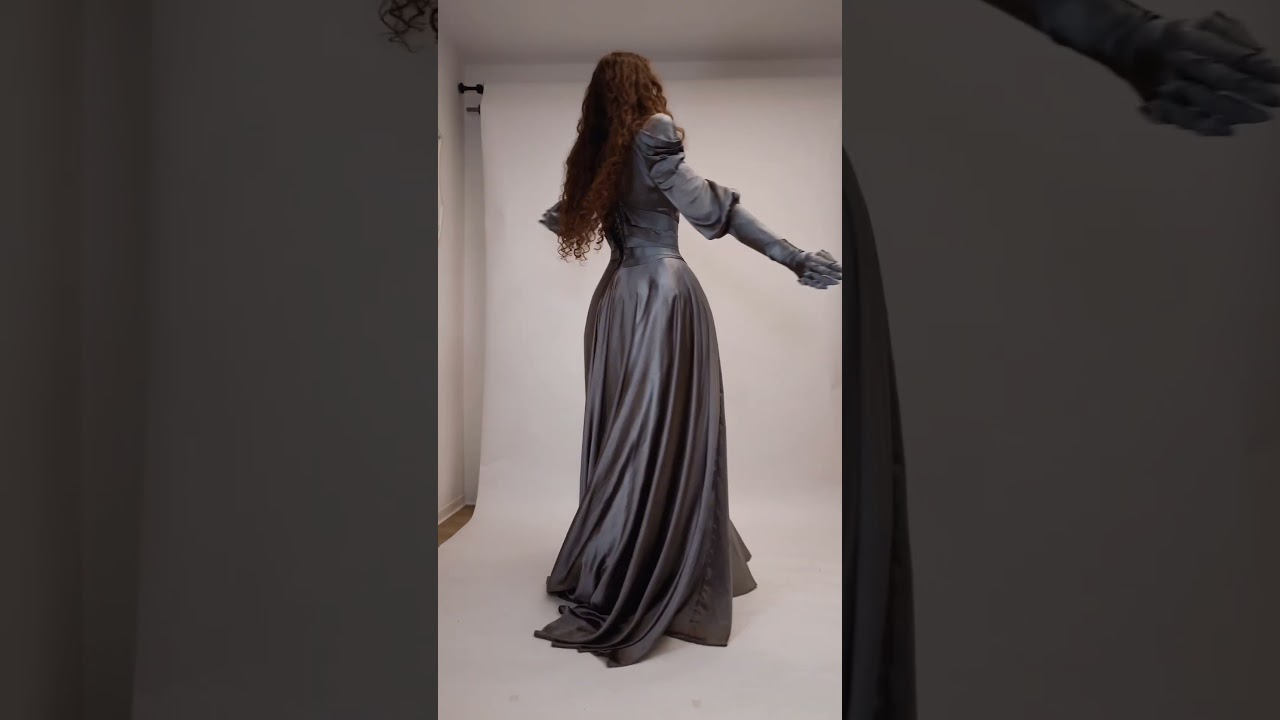 Trying on my Knightgown for the first time - what do you think? #sewing #corset #armoredcore #knight