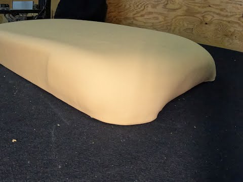 Heat and stretch vinyl to get nice edges.