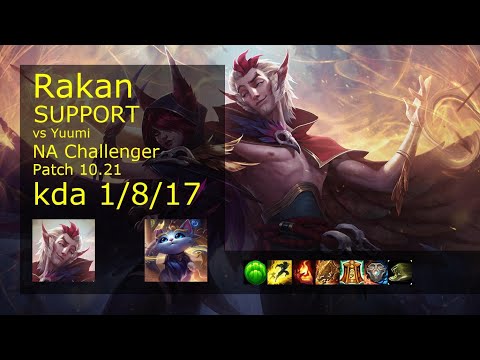 Rakan Support vs Yuumi - NA Challenger 1/8/17 Patch 10.21 Gameplay