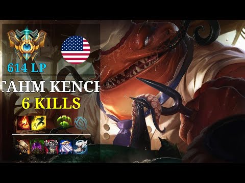 Tahm Kench Bot vs Jinx - 6 kills - 1Shady NA Challenger (614 LP) Patch 11.3