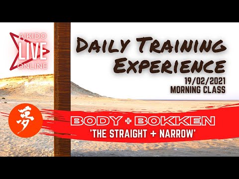 AIKIDO ONLINE / BODY + BOKKEN 'The Straight + Narrow' / Daily Training Experience 19/02/21 Morning