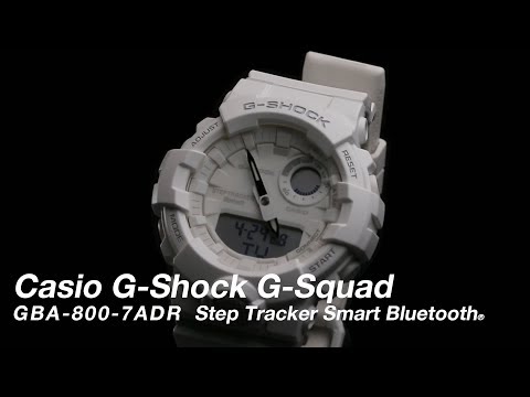 Casio G-Shock G-Squad Step Tracker GBA-800-7ADR Men White Dial White Resin Band-1