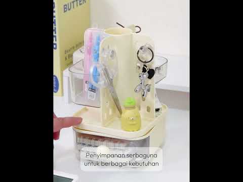Gambar Stora Bloop Laci Penyimpanan Mini Rotating - Putih Ivory