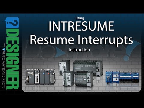 BRX Do-more Designer Using the INTRESUME Instruction from AutomationDirect