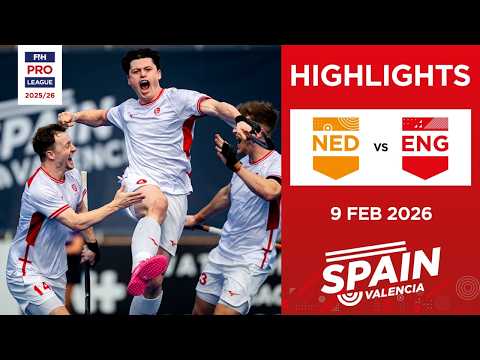 Netherlands vs England (M) | Full Highlights | FIH Hockey Pro League 2025-26 | 9 February 2026