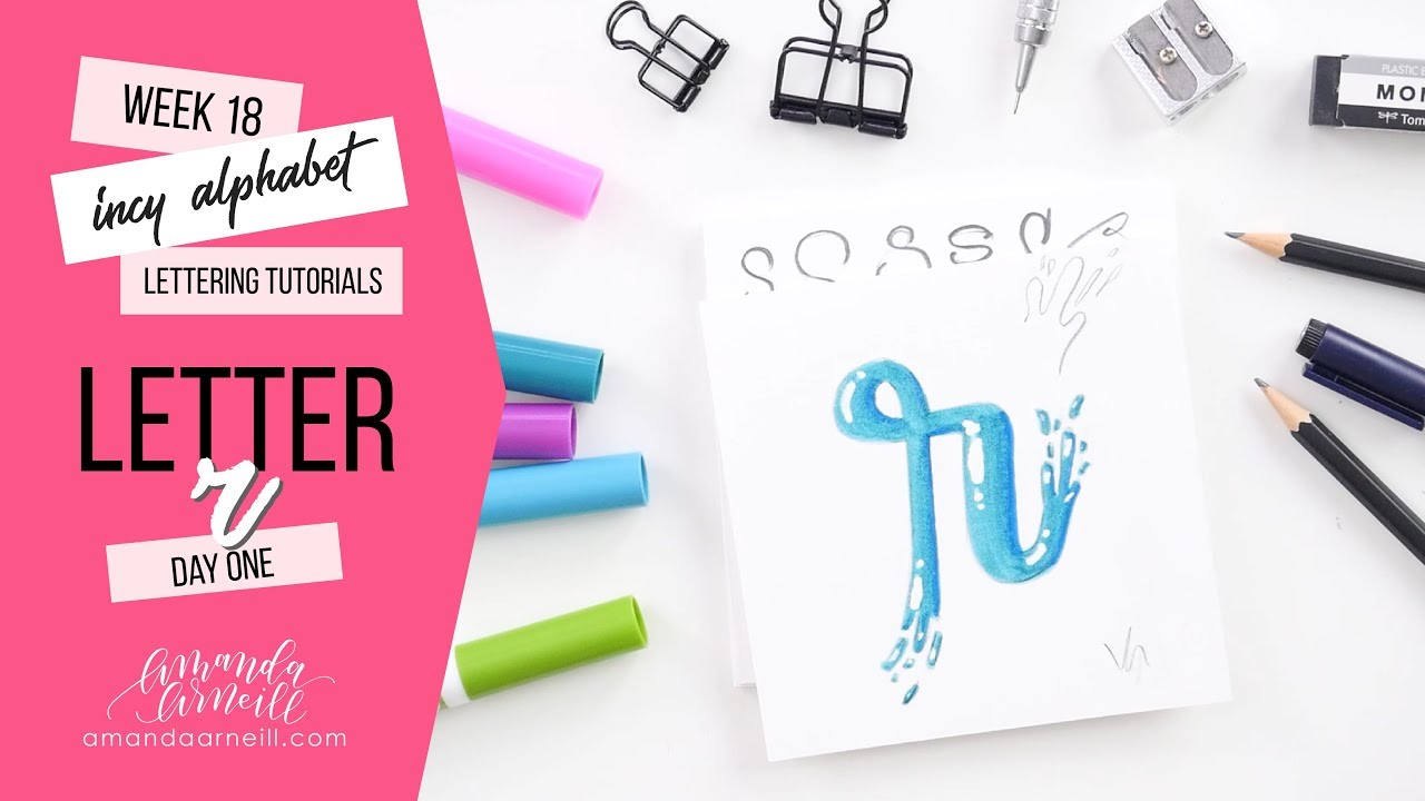 Incy Alphabet: Lettering Tutorial | Day 1 Letter R | Amanda Arneill