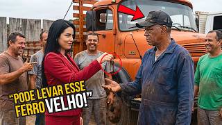 A HERDEIRA deu ao CAMINHONEIRO o caminhão ENFERRUJADO do PAI como PIADA...sem saber quanto VALIA