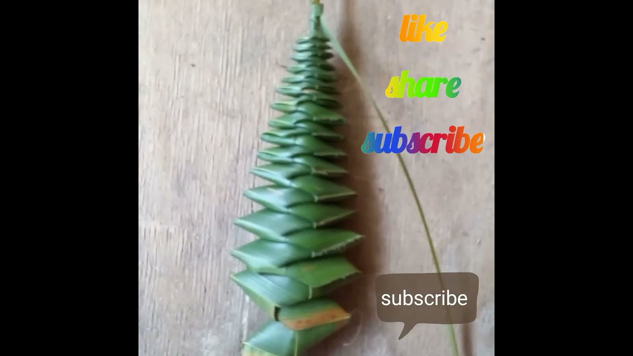 DIY Coconut leaves  Christmas tree #shorts