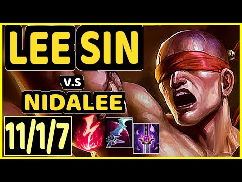 CANYON (LEE SIN) vs NIDALEE - 11/1/7 KDA JUNGLE CHALLENGER GAMEPLAY - KR