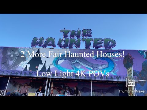 Thrill Cam: TWO Cheesy Fair Haunted Dark Rides (4K)