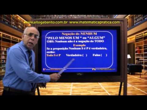 Negação do Nenhum - Raciocínio Lógico  - Videoaula