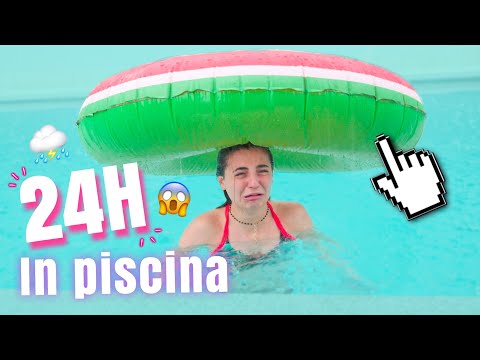 I LIVE FOR 24H IN THE POOL 🏊‍♀️ *WITH THE STORM*⛈ |LO|💋
