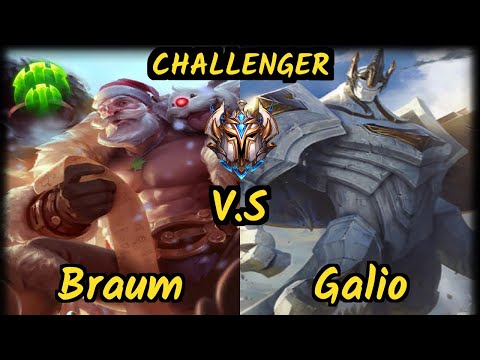 KZ Keria (BRAUM) vs GALIO - BOTTOM SUPPORT CHALLENGER GAMEPLAY - KR