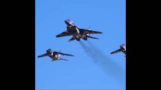 Mig 29 arriving with Alpha Jet Escort at Oshkosh