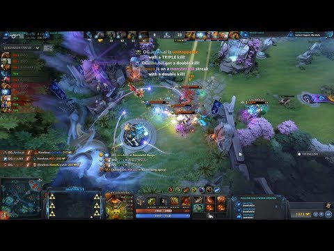 NEWBEE VS OG TI9 | OG CRASHED NEWBEE ON THE FOUNTAIN WELL WITH TOPSON BRISTLE BACK AND ANA'S IO