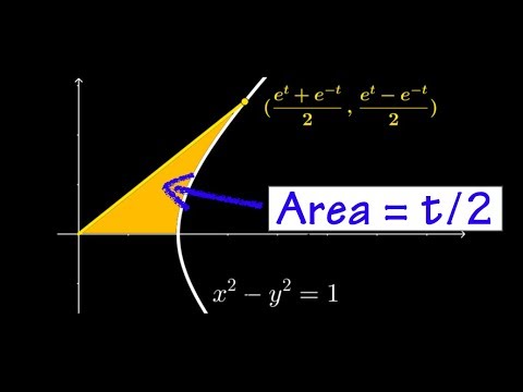 Hyperbolic trig function, the input is twice of the area