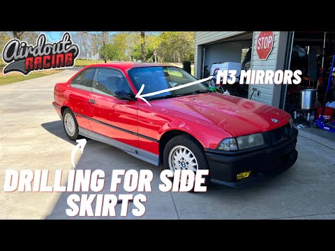 BMW E36 M3 Side Skirts and Mirror Install on 318is