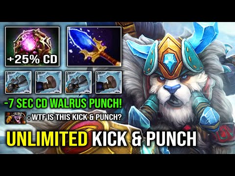 WTF -7 Seconds CD Walrus PUNCH! & Kick Solo Mid Tusk with Octarine Aghanim Dota 2
