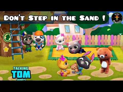 Don't Step in the Sand😱 | Talking Tom Shorts | Kids Smiley
