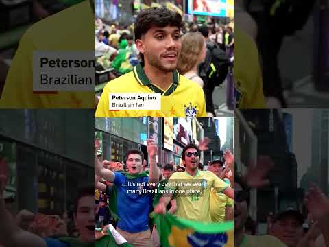 Video Thumbnail: 🇧🇷 Brazil fans flood New York's Times Square